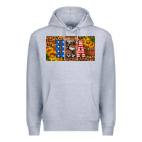 Heather Grey usa sunflowers license plate Premium Hoodie - HRA Design Shop