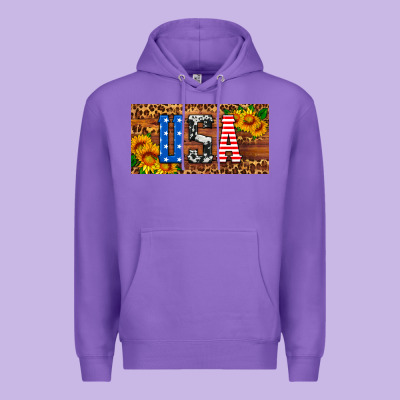 Usa Sunflowers License Plate Premium Hoodie Designed By Hra Design Shop