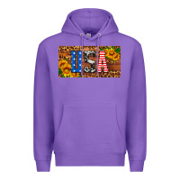 Purple usa sunflowers license plate Premium Hoodie - HRA Design Shop