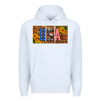 White usa sunflowers license plate Premium Hoodie - HRA Design Shop
