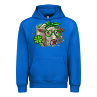 Cobalt Charolais St. Patrick's Day Urban Hoodie - OliviaCreatesArt