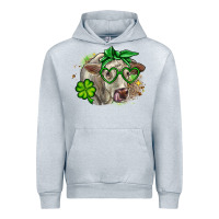 Heather Grey Charolais St. Patrick's Day Urban Hoodie - OliviaCreatesArt