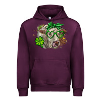 Mauve Wine Charolais St. Patrick's Day Urban Hoodie - OliviaCreatesArt