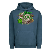 Pigment Midnight Navy Charolais St. Patrick's Day Urban Hoodie - OliviaCreatesArt