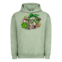 Pigment Oil Green Charolais St. Patrick's Day Urban Hoodie - OliviaCreatesArt