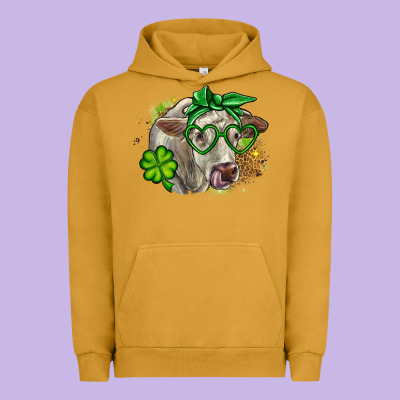 Charolais St. Patrick's Day Urban Hoodie Designed By Oliviacreatesart
