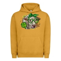 Pigment Peanut Butter Charolais St. Patrick's Day Urban Hoodie - OliviaCreatesArt