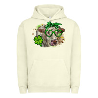 Pigment Pistachio Charolais St. Patrick's Day Urban Hoodie - OliviaCreatesArt