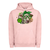 Pigment Salmon Charolais St. Patrick's Day Urban Hoodie - OliviaCreatesArt