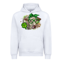 White Charolais St. Patrick's Day Urban Hoodie - OliviaCreatesArt