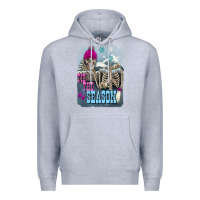 Heather Grey Winter tis the season skeleton Premium Hoodie - FaDigitalArtStudio