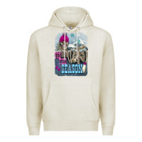 Oatmeal Heather Winter tis the season skeleton Premium Hoodie - FaDigitalArtStudio