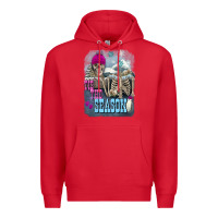 Red Winter tis the season skeleton Premium Hoodie - FaDigitalArtStudio