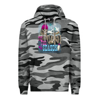 Slate Camo Winter tis the season skeleton Premium Hoodie - FaDigitalArtStudio