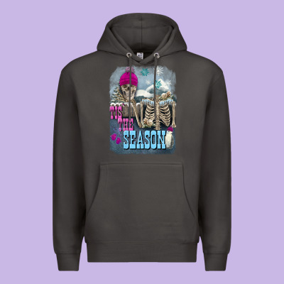 Winter Tis The Season Skeleton Premium Hoodie Designed By Fadigitalartstudio