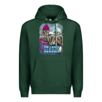 Sports Green Winter tis the season skeleton Premium Hoodie - FaDigitalArtStudio