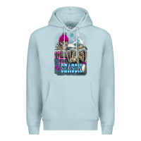 Blue Mist Winter tis the season skeleton Premium Hoodie - FaDigitalArtStudio