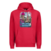 Cardinal Winter tis the season skeleton Premium Hoodie - FaDigitalArtStudio