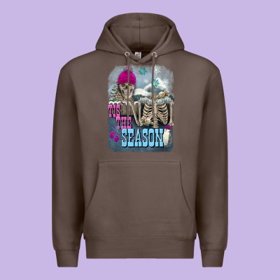 Winter Tis The Season Skeleton Premium Hoodie Designed By Fadigitalartstudio
