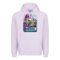 Lilac Winter tis the season skeleton Premium Hoodie - FaDigitalArtStudio