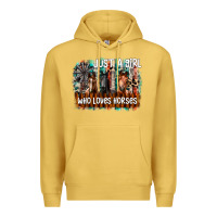 Antique Gold just a girl who loves horses Premium Hoodie - CowhideDigitalArt
