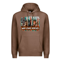 Chestnut just a girl who loves horses Premium Hoodie - CowhideDigitalArt