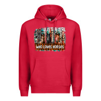 Cardinal just a girl who loves horses Premium Hoodie - CowhideDigitalArt