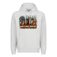 Dove Grey just a girl who loves horses Premium Hoodie - CowhideDigitalArt