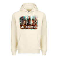 Tofu just a girl who loves horses Premium Hoodie - CowhideDigitalArt