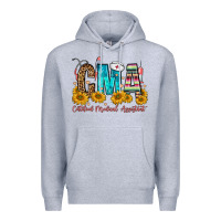 Heather Grey cma certified medical assistant Premium Hoodie - FaDigitalArtStudio