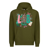 Army Green lab tech Premium Hoodie - AdoDesignShop