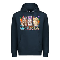 Navy east nail hustler Premium Hoodie - RacoonDesign