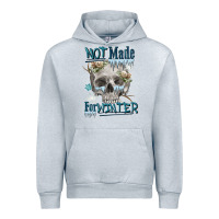 Heather Grey not made for winter skull Urban Hoodie - FaDigitalArtStudio