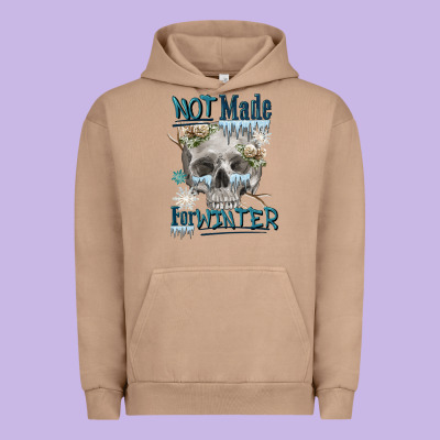 Not Made For Winter Skull Urban Hoodie Designed By Fadigitalartstudio
