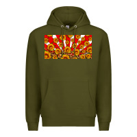 Army Green usa sunflowers leopard license plate Premium Hoodie - HRA Design Shop
