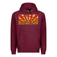 Burgundy usa sunflowers leopard license plate Premium Hoodie - HRA Design Shop