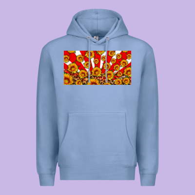 Usa Sunflowers Leopard License Plate Premium Hoodie Designed By Hra Design Shop