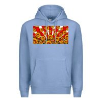 Colony Blue usa sunflowers leopard license plate Premium Hoodie - HRA Design Shop