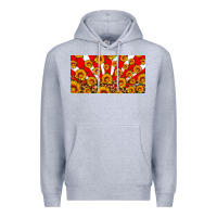 Heather Grey usa sunflowers leopard license plate Premium Hoodie - HRA Design Shop