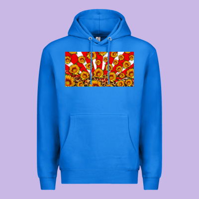 Usa Sunflowers Leopard License Plate Premium Hoodie Designed By Hra Design Shop