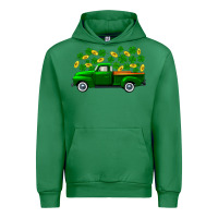 Emerald st patricks shamrock gold truck Urban Hoodie - FaDigitalArtStudio