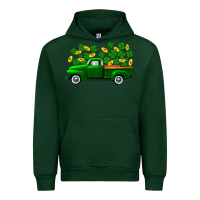 Forest Green st patricks shamrock gold truck Urban Hoodie - FaDigitalArtStudio