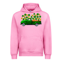 Fuchsia Pink st patricks shamrock gold truck Urban Hoodie - FaDigitalArtStudio
