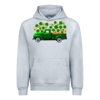 Heather Grey st patricks shamrock gold truck Urban Hoodie - FaDigitalArtStudio