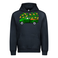 Navy st patricks shamrock gold truck Urban Hoodie - FaDigitalArtStudio
