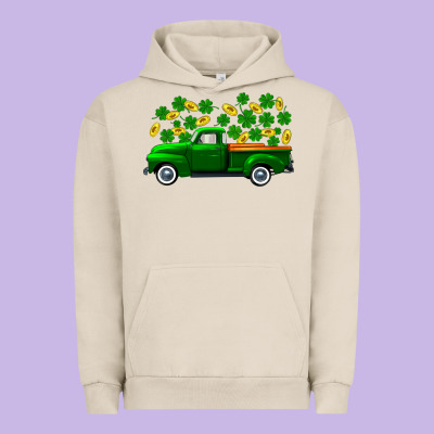 St Patricks Shamrock Gold Truck Urban Hoodie Designed By Fadigitalartstudio