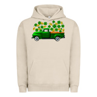 Pigment French Oak st patricks shamrock gold truck Urban Hoodie - FaDigitalArtStudio