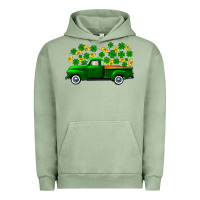 Pigment Oil Green st patricks shamrock gold truck Urban Hoodie - FaDigitalArtStudio