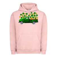 Pigment Salmon st patricks shamrock gold truck Urban Hoodie - FaDigitalArtStudio