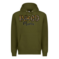 Army Green ınked mama Premium Hoodie - CowhideDigitalArt